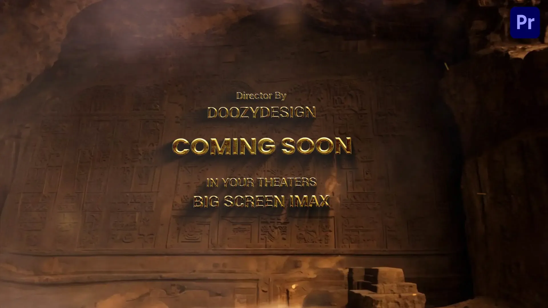 Cinematic Golden Text Reveal for Dramatic Coming Soon Intro